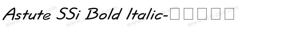 Astute SSi Bold Italic字体转换